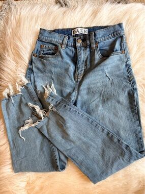 Light Blue Distressed Jeans
